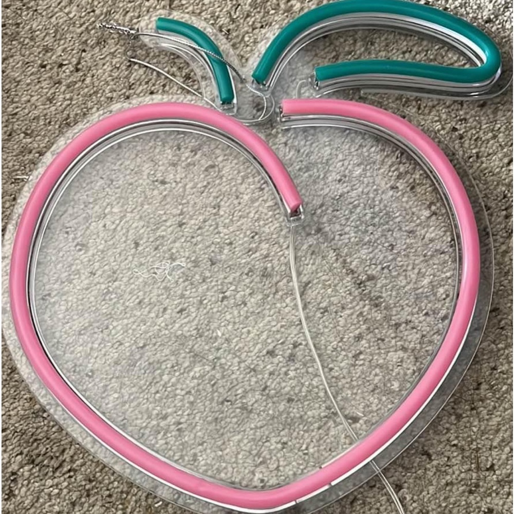 Peach light up sign